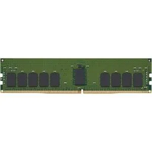 Green bare circuit board 288-pin DDR4 DIMM with black memory chips