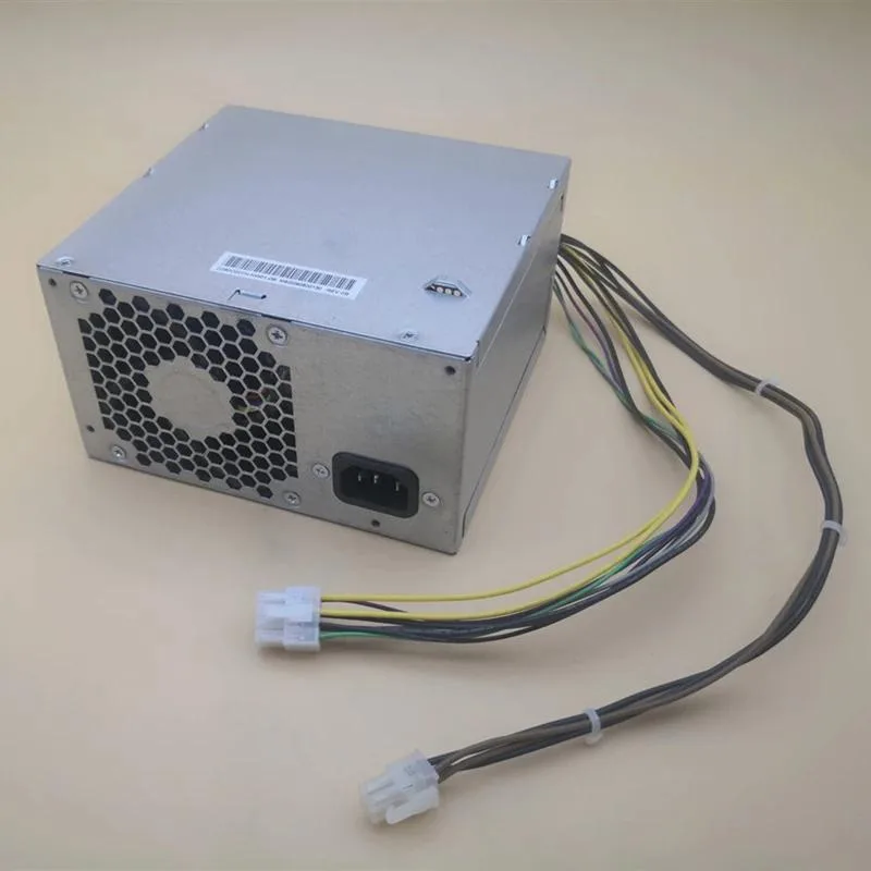 Rectangular ATX power supply unit with 8-pin connector and fan grille