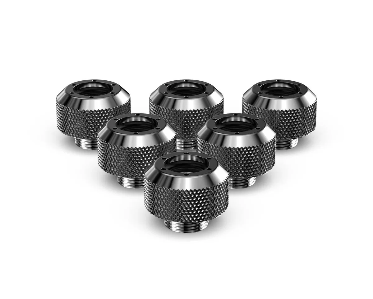 PrimoChill PrimoChill Rigid RevolverSX Fitting Dark Nickel 6 Pack — 제품 사진