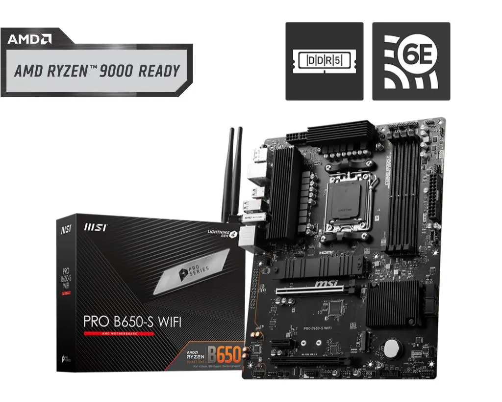MSI MSI PRO B650-S WIFI AMD motherboard — product photo