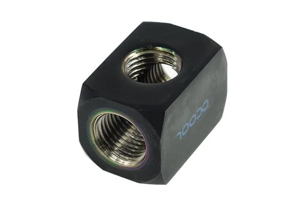 Alphacool Alphacool G1/4 Round TEE Terminal Black 17030 — product photo