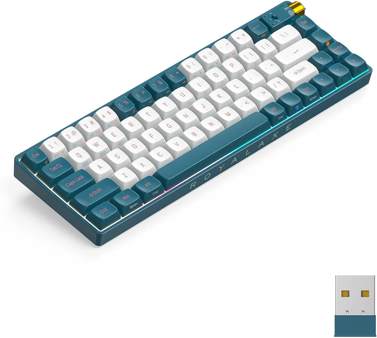 BFKK BFKK 67 Keys TKL Mechanical Gaming Keyboard Whale Blue — fotografia produktu