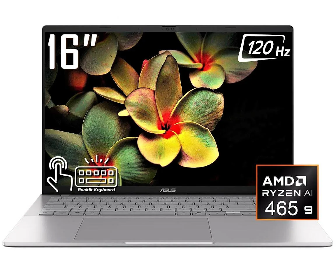 ASUS ASUS Vivobook S16 Business Laptop AMD Ryzen AI 9 465 24GB 1TB Silver — foto produk