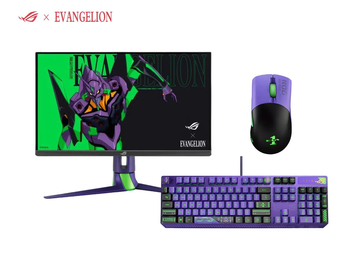 Full-size gaming keyboard in purple and black with per-key RGB lighting