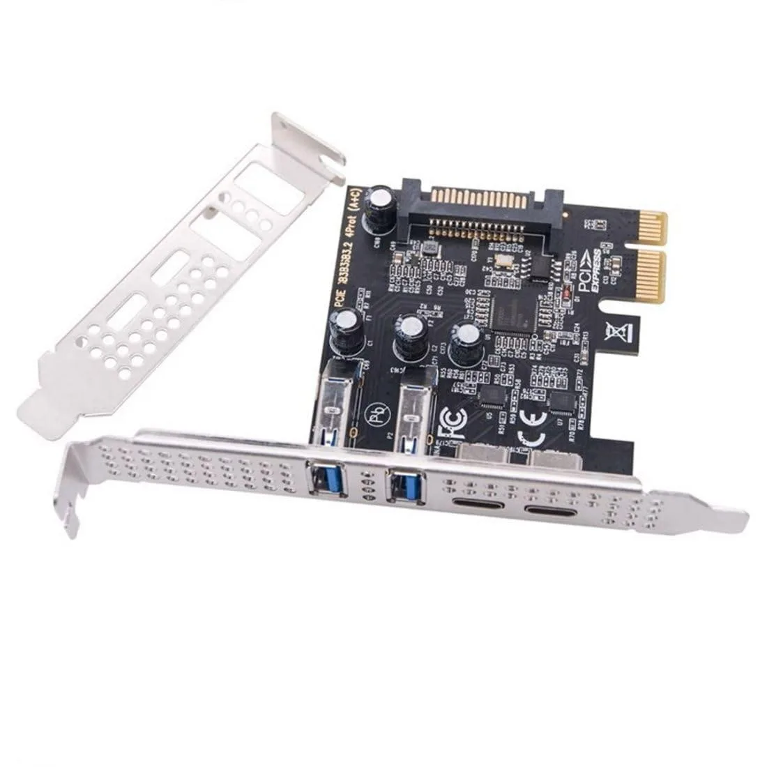 Vszerda Vszerda UC-087-4P 4-port PCIe x1 to 2 USB 3.0 and 2 USB-C expansion card — תמונת המוצר