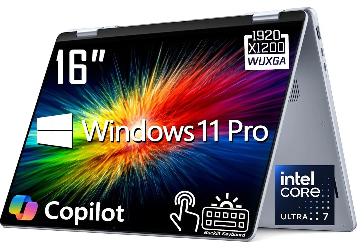 DELL DELL Plus 2-in-1 16" WUXGA OLED Touch Intel Core Ultra 7 256V 16GB 1TB Ice Blue — 商品写真
