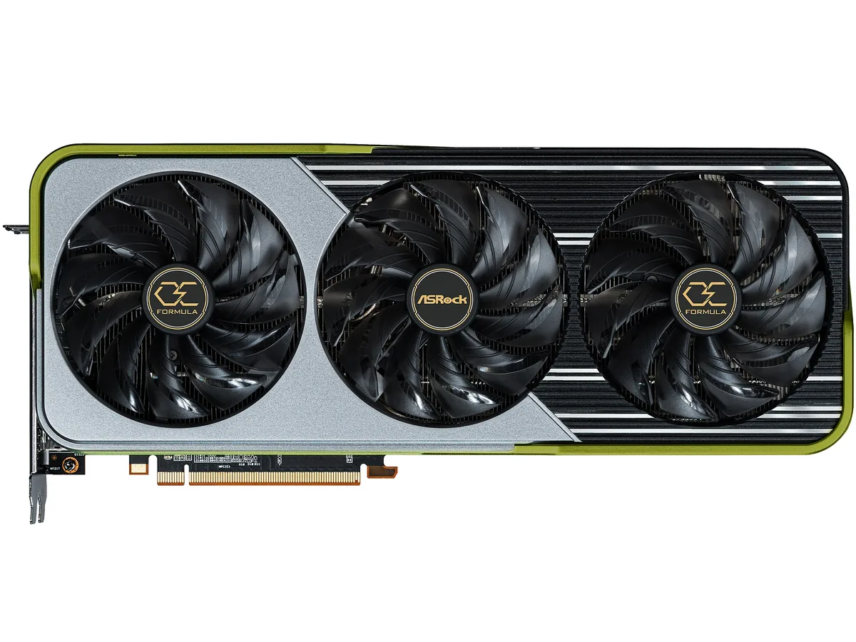 Triple-fan graphics card with full metal shroud and backplate