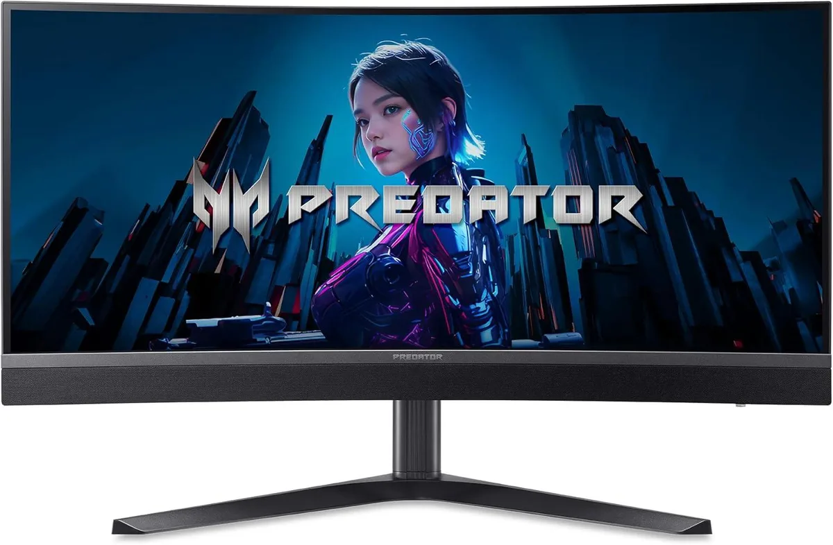 Acer America Acer Predator X34 X0bmiiphux 34" 3440x1440 200Hz MiniLED 1500R gaming monitor — product photo
