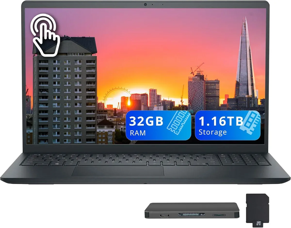 DELL DELL Inspiron 15.6" FHD Touchscreen Business Laptop i5-1334U 32GB 1.16TB — tuotekuva