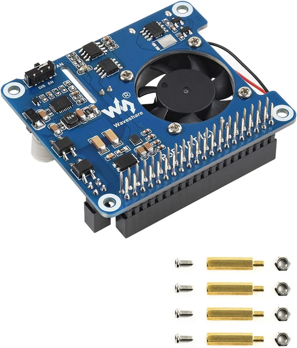 MCDODO MCDODO PoE HAT Raspberry Pi 40pin 802.3af/at 5V 12V MP8676 Fan — 商品照片