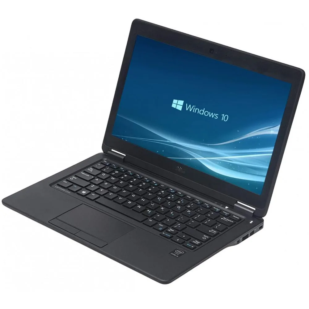 Black Dell Latitude E7250 12.5 inch laptop closed view
