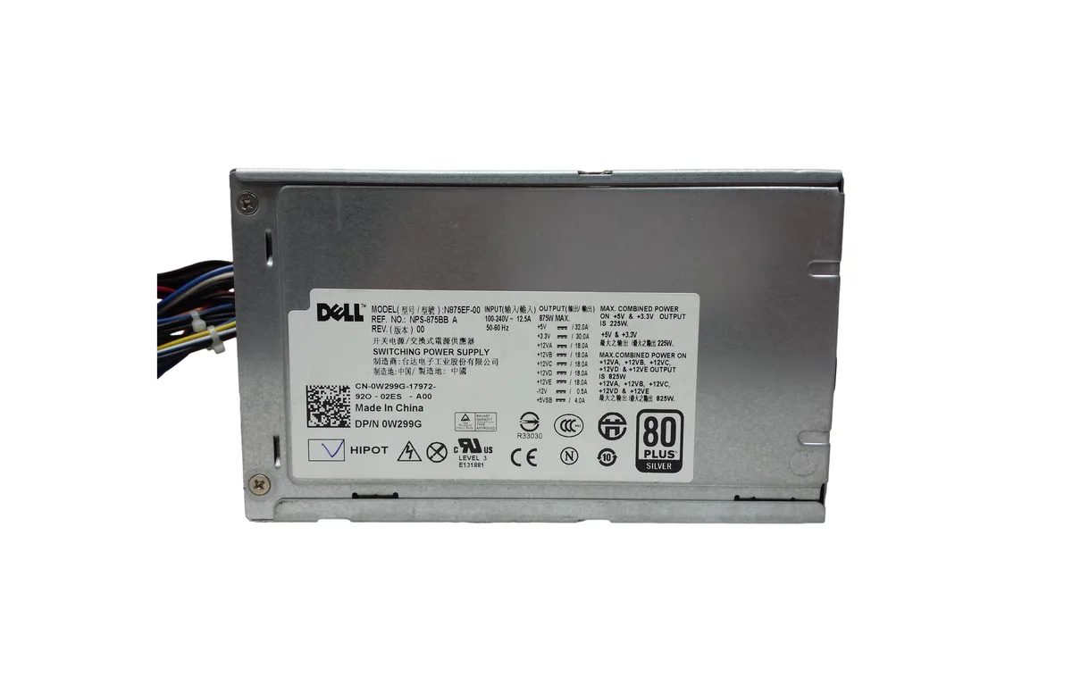 DELL DELL W299G Precision T5500 875W 24-Pin Power Supply — photo du produit