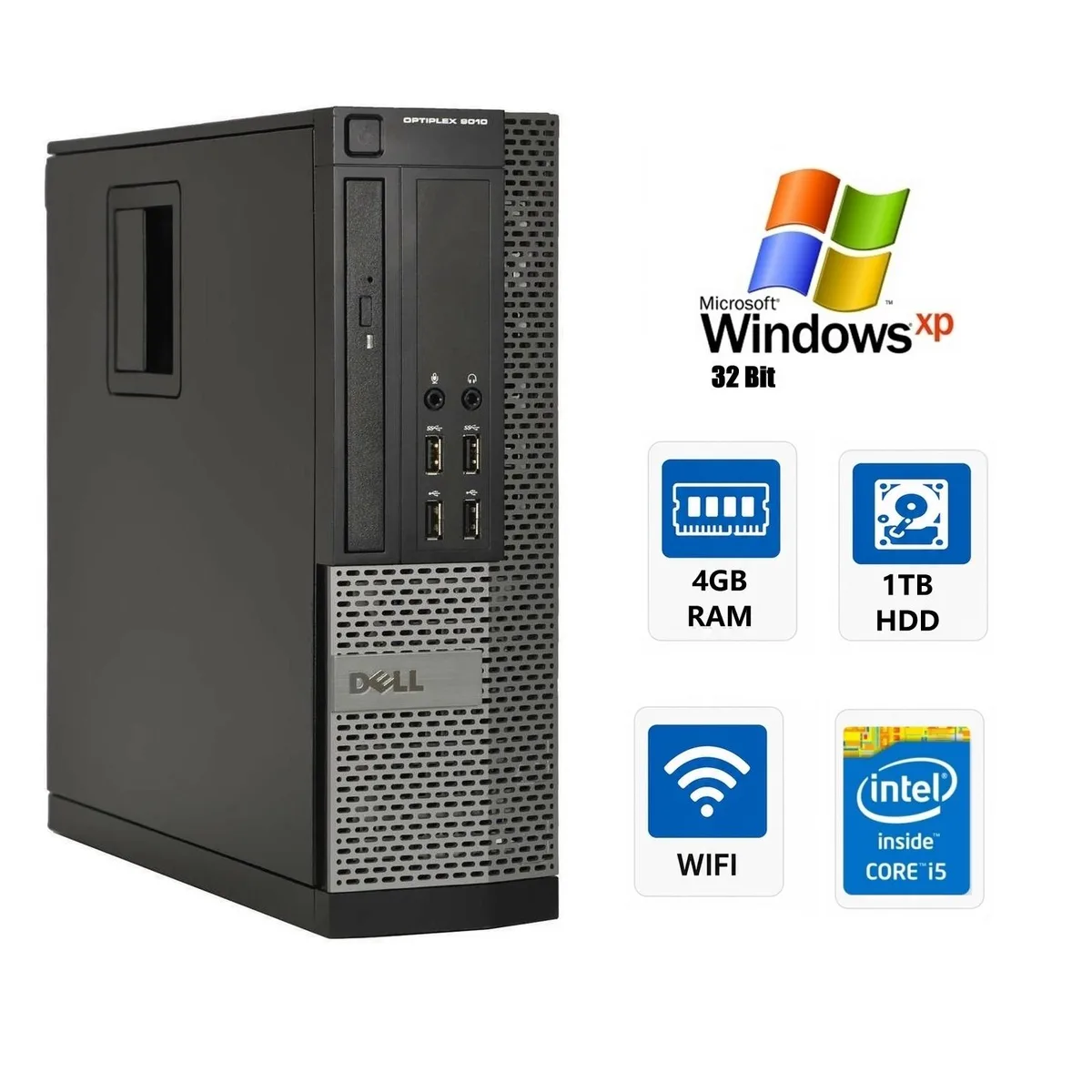 Small black desktop tower, compact SFF chassis