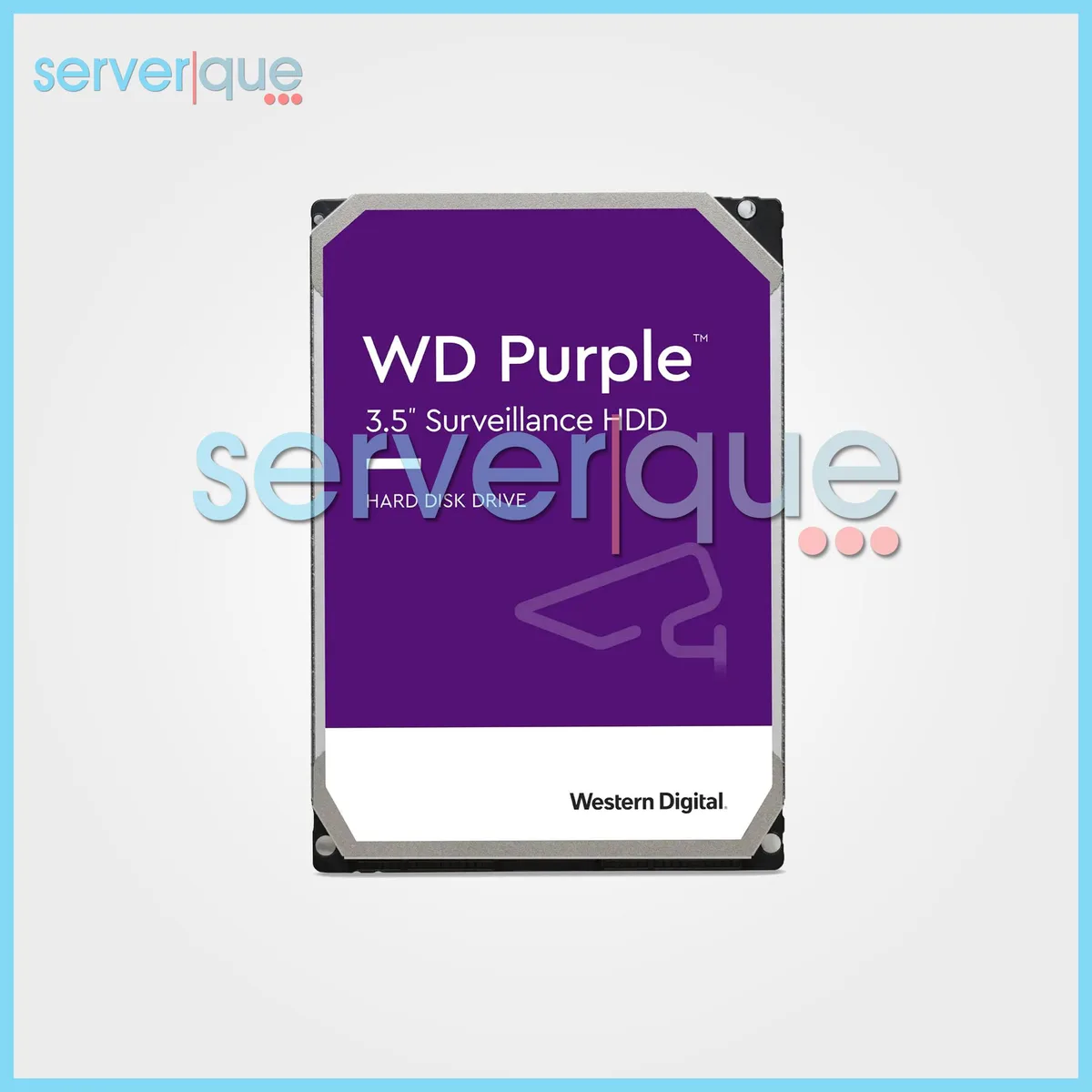 Standard 3.5 inch internal hard drive with purple label