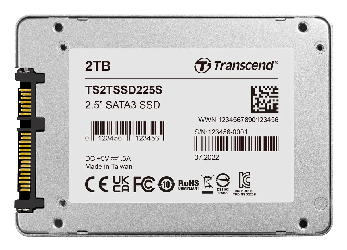 Transcend Transcend SSD225S 2TB 2.5-inch SATA SSD — foto del producto