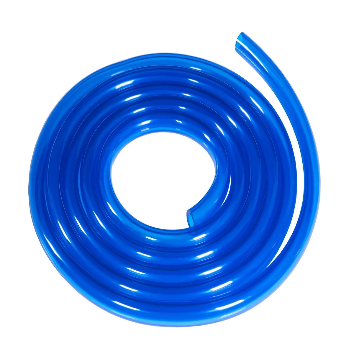 Coiled 3-metre UV blue PVC tubing, 10 mm inner and 16 mm outer diameter