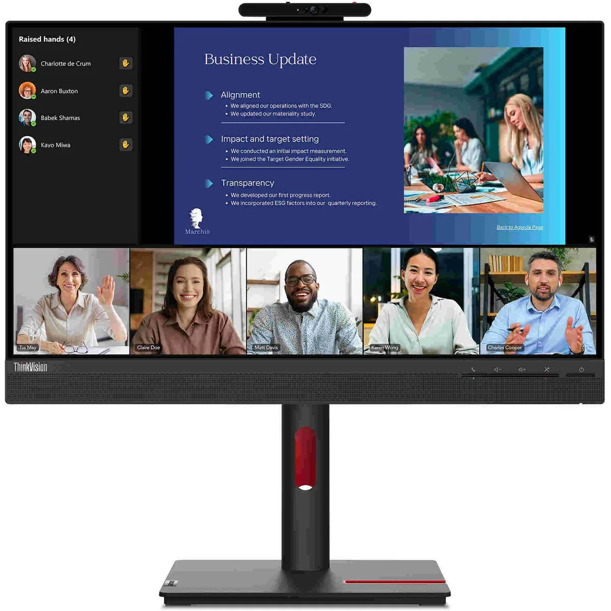 Lenovo Lenovo 63D8MAR3US ThinkVision T24v-30 23.8" FHD IPS 75Hz monitor — product photo