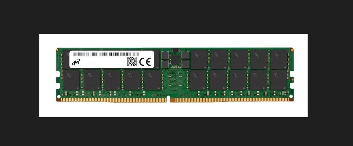 Micron Micron MTC40F2046S1RC64BD2R DDR5 RDIMM 64GB 2Rx4 6400 CL52 server RAM — produktfoto