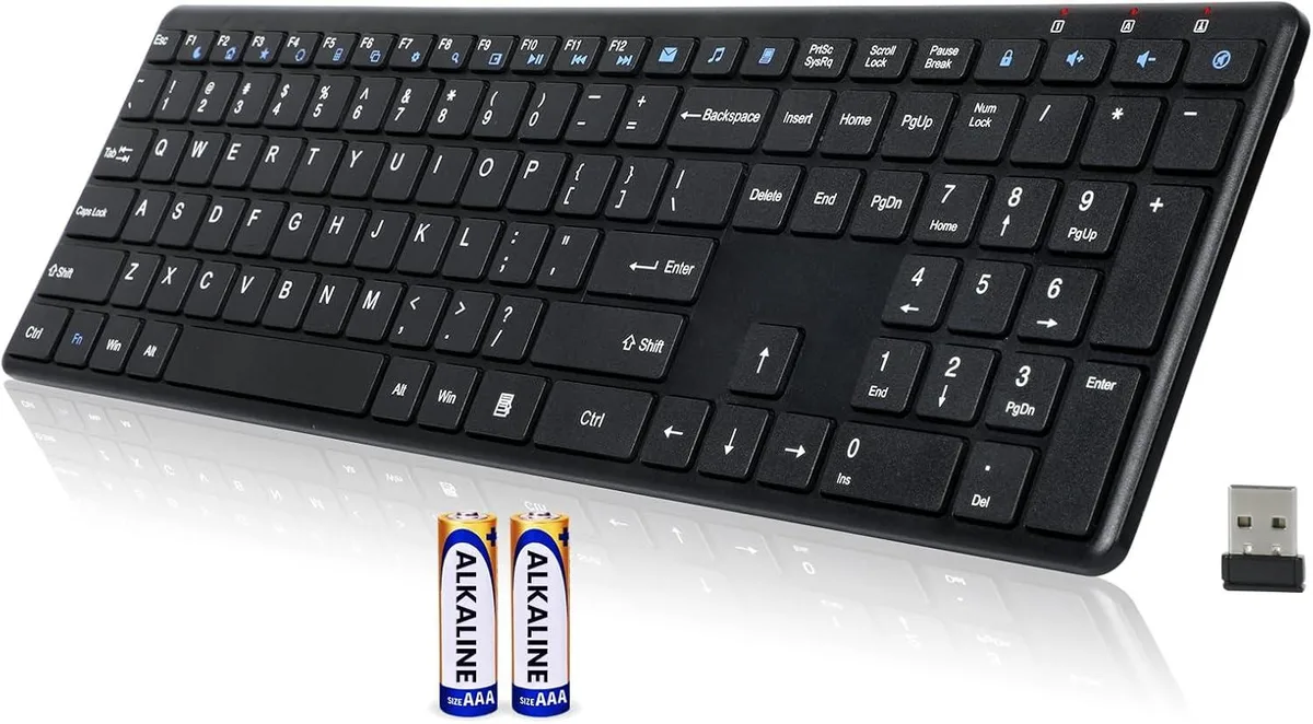 TUKO TUKO Wireless Gaming Keyboard 2.4G 19 Multimedia Keys Matte Quiet — product photo