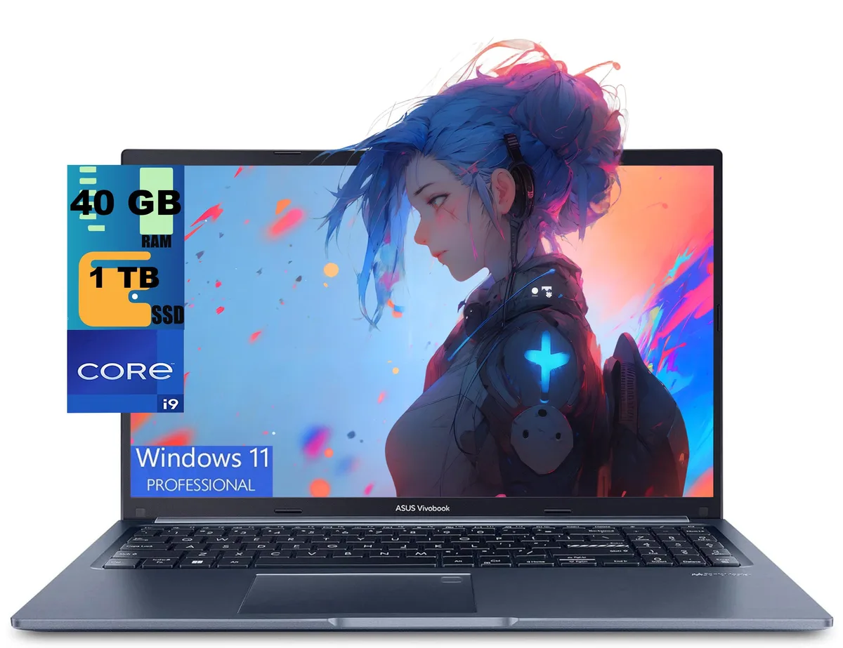 ASUS ASUS Vivobook 15 laptop i9-13900H 40GB 1TB SSD Blue — photo du produit