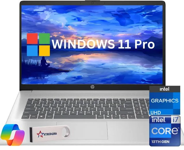 HP HP 17 laptop i7-1355U 32GB 512GB 17.3" FHD Windows 11 Pro Silver — photo du produit