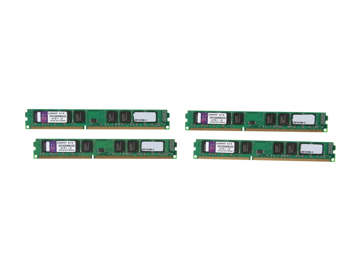 Kingston Technology Corp. Kingston Technology Corp. KVR1333D3N9K4/32G 32GB (4 x 8GB) DDR3 1333 server RAM — foto del producto
