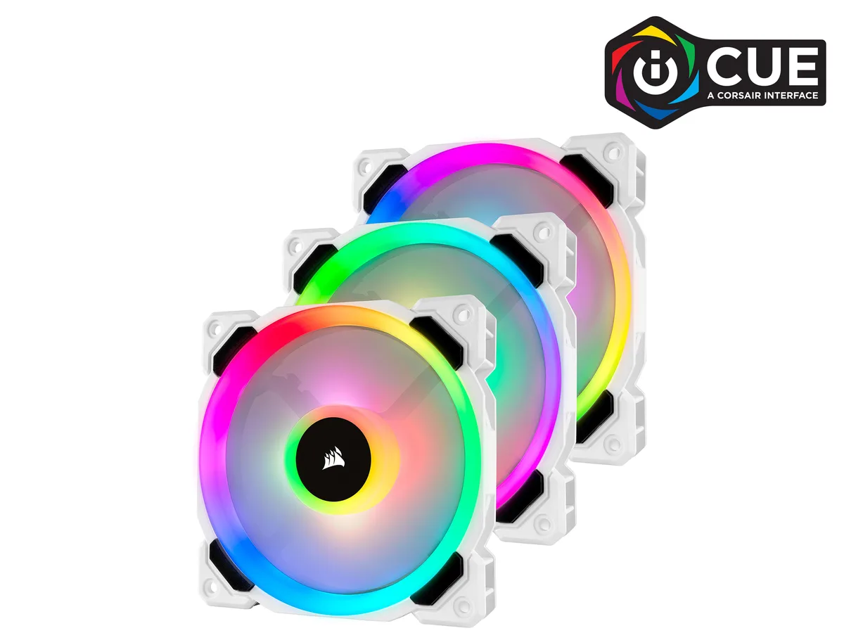 Corsair Corsair CO-9050092-WW LL120 RGB 120mm case fan 3 pack white — product photo
