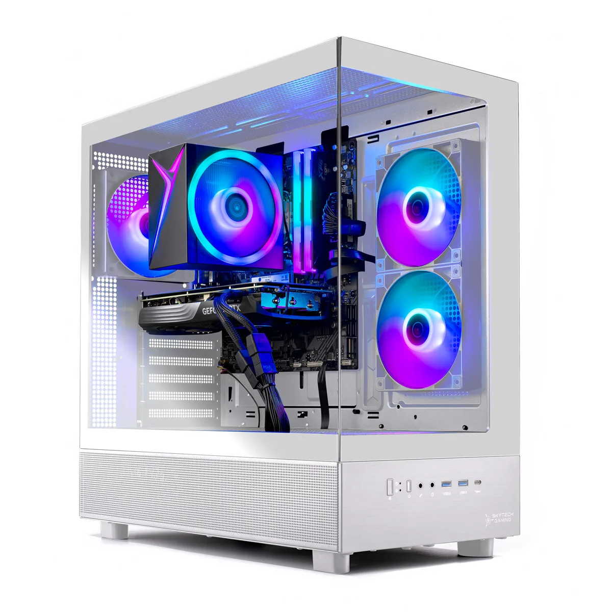Skytech Skytech ST-AZURE3-1982-W-AL gaming PC Ryzen 7 7700 RX 9060 XT 16GB 32GB DDR5 1TB NVMe 650W — fotografia produktu