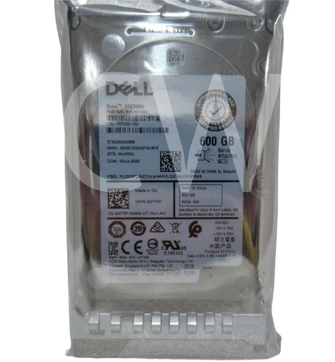 DELL DELL ST600MM0069 600GB 10000RPM 12Gbps SAS 2.5in internal hard drive — 商品写真