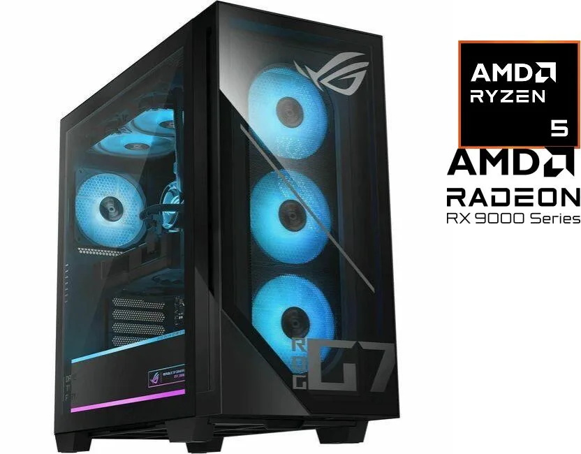 ASUS ASUS GM700TZ-PB564 desktop PC Ryzen 5 8400F 16 GB DDR5 1 TB NVMe Radeon RX 9060 XT 16 GB GDDR6 600 W — photo du produit
