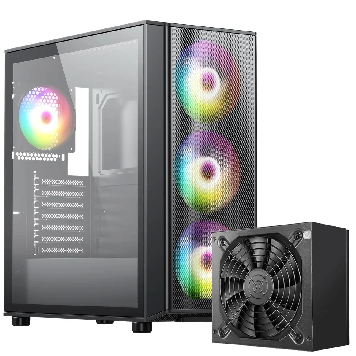 Raidmax Raidmax X606 Black PC Case 700W PSU 140mm ARGB Fans — product photo