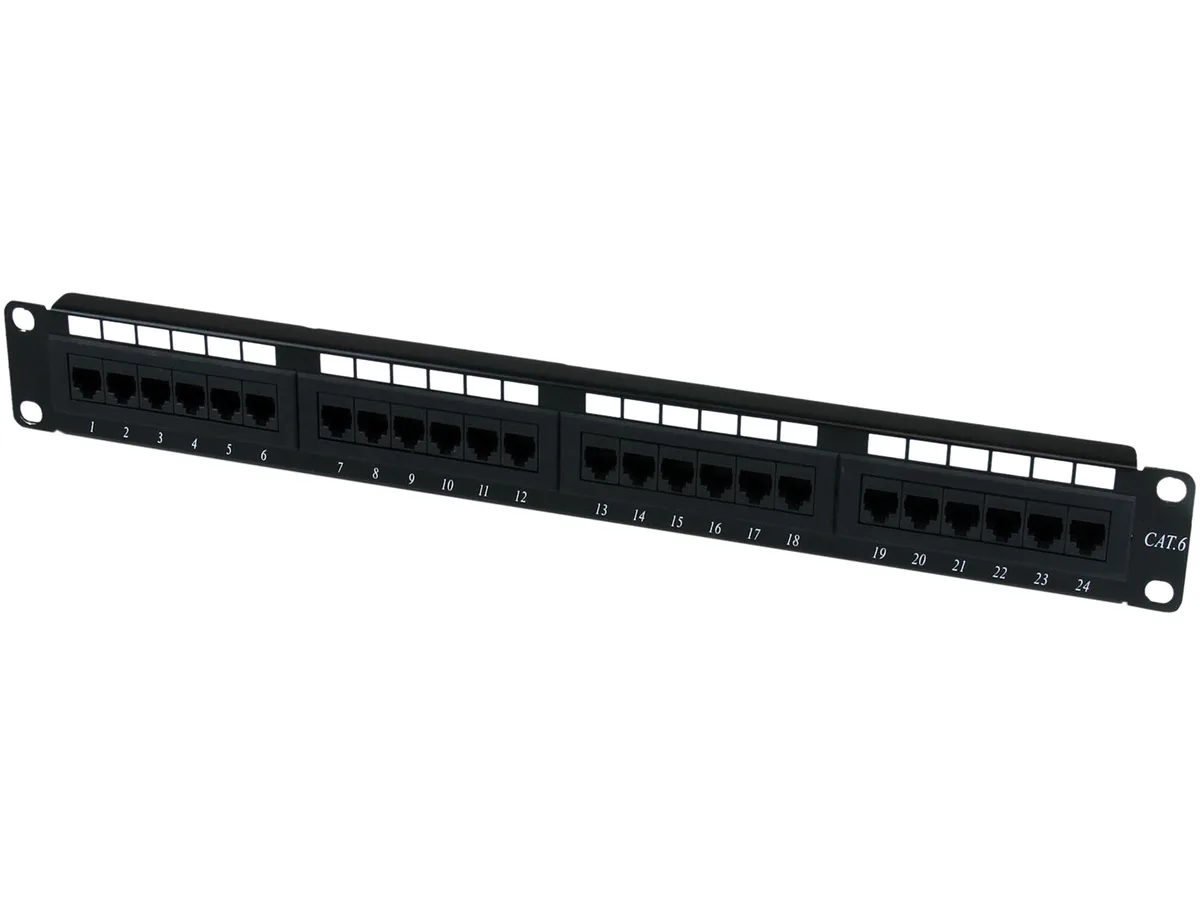 STARTECH STARTECH C6PANEL24 24 Port 1U Rackmount Cat 6 110 Patch Panel tester — produktfoto