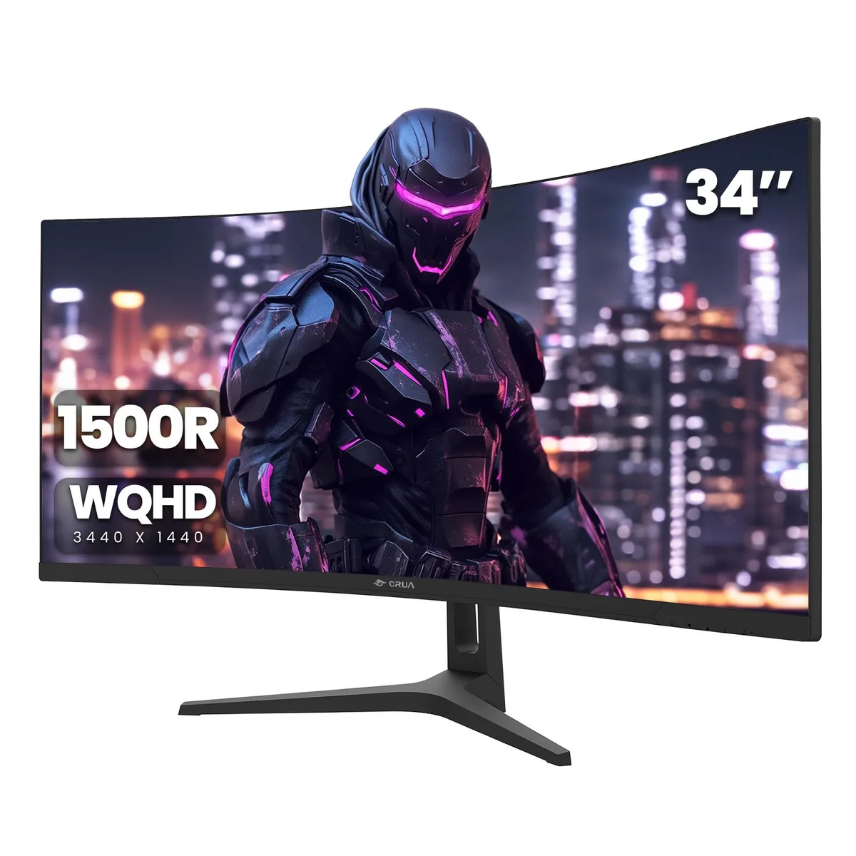 CRUA CRUA 34" WQHD 165Hz 1500R Curved Gaming Monitor — product photo