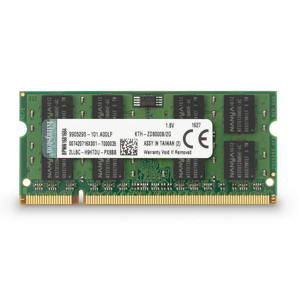 Kingston Technology Corp. Kingston Technology Corp. 2GB DDR2 667 (PC2 5300) 200-Pin SO-DIMM KTH-ZD8000B/2G — termékfotó