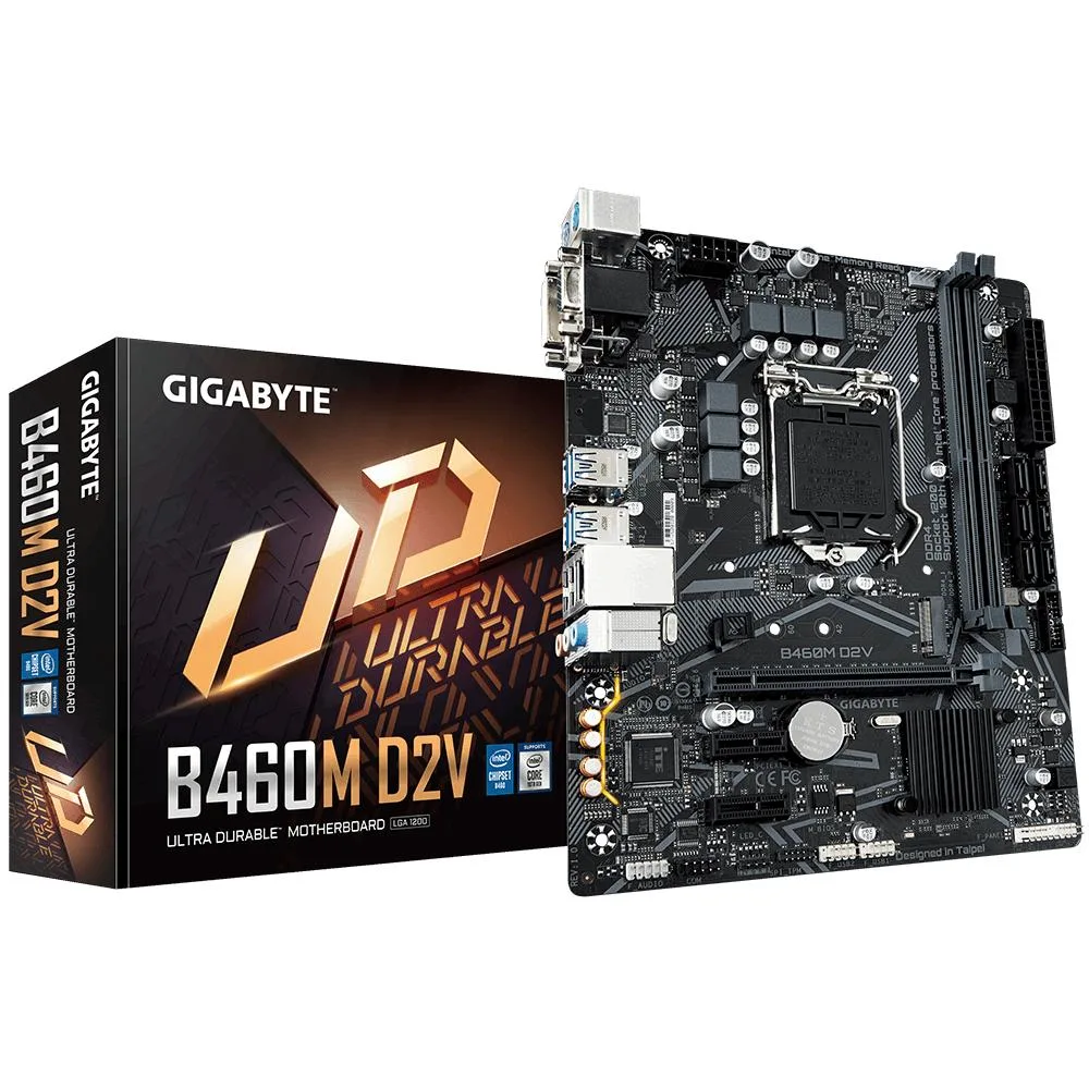 GIGABYTE GIGABYTE B460M D2V Intel Motherboard LGA 1200 DDR4 Micro ATX — photo du produit