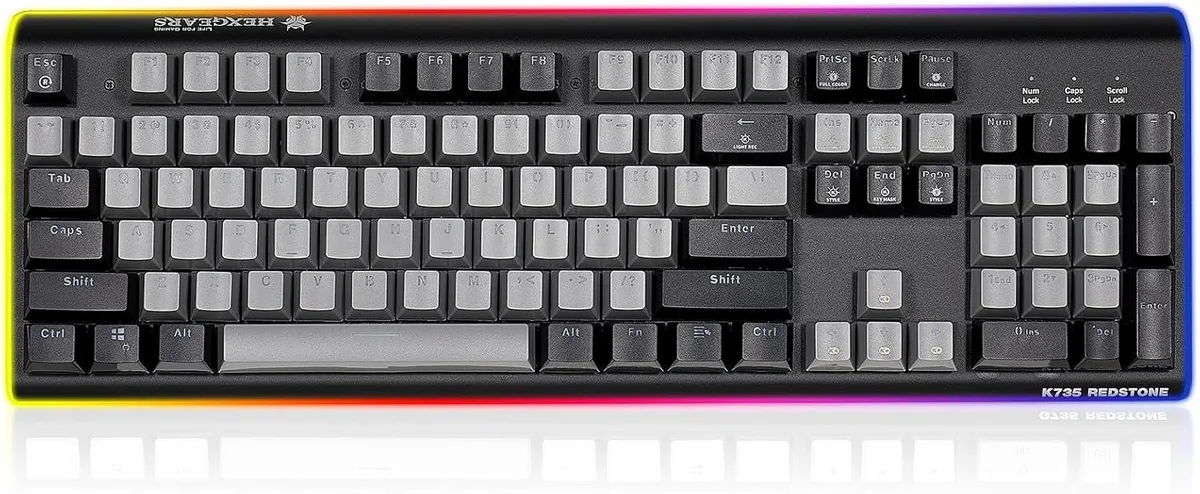 usbroway usbroway GK735 Full-Size Mechanical Gaming Keyboard Linear Switch Gray-Black — zdjęcie produktu