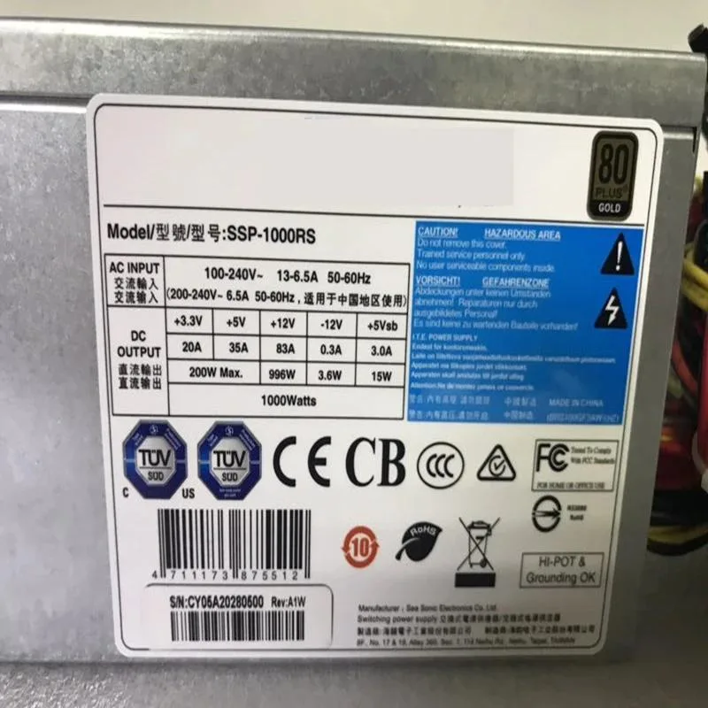 KHACHIMO KHACHIMO AI 1000W ATX Power Supply SSP-1000RS — photo du produit