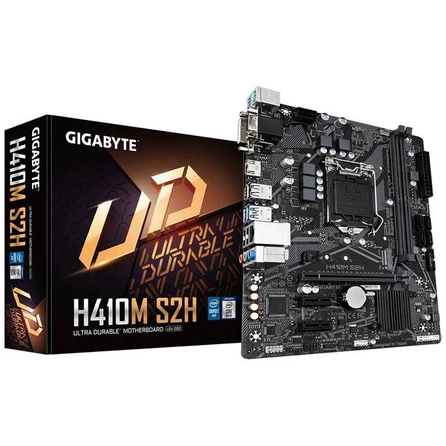 Green rectangular micro-ATX board with black sockets and silver heatsinks