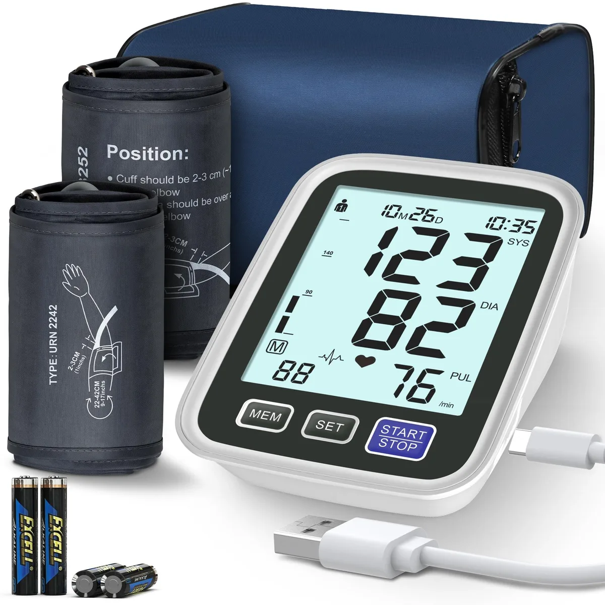  AQESO U80B Blood Pressure Monitor 9-17 13-21 500x2 1000 mem — φωτογραφία προϊόντος