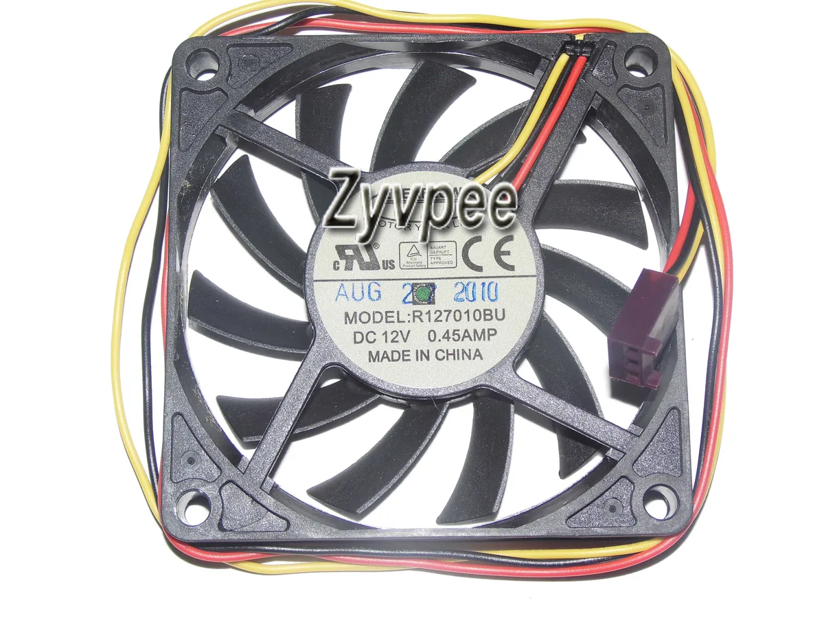 Zyvpee Zyvpee R127010BU 7010 70*70*10mm 12V .45A 3 Pin case fan — product photo