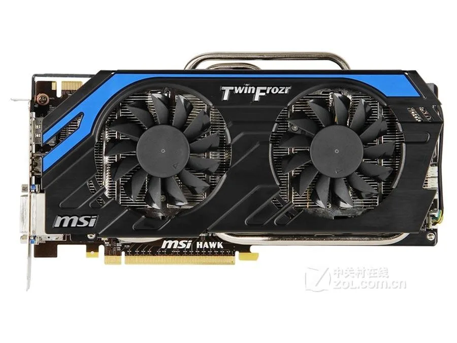 MSI GTX 660 Hawk graphics card with dual-fan cooler and black metal finish