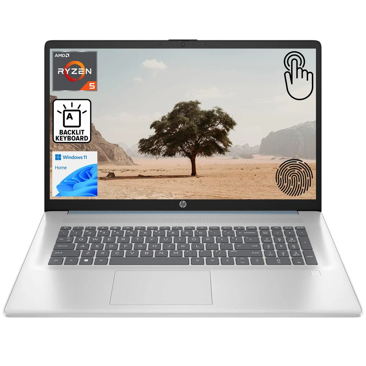 HP HP 17.3" HD+ Touchscreen Laptop Ryzen 5 7430U 8GB 512GB Blue — product photo
