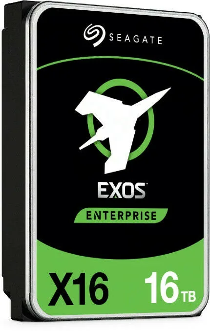 Silver 3.5 inch enterprise hard drive with helium-sealed label