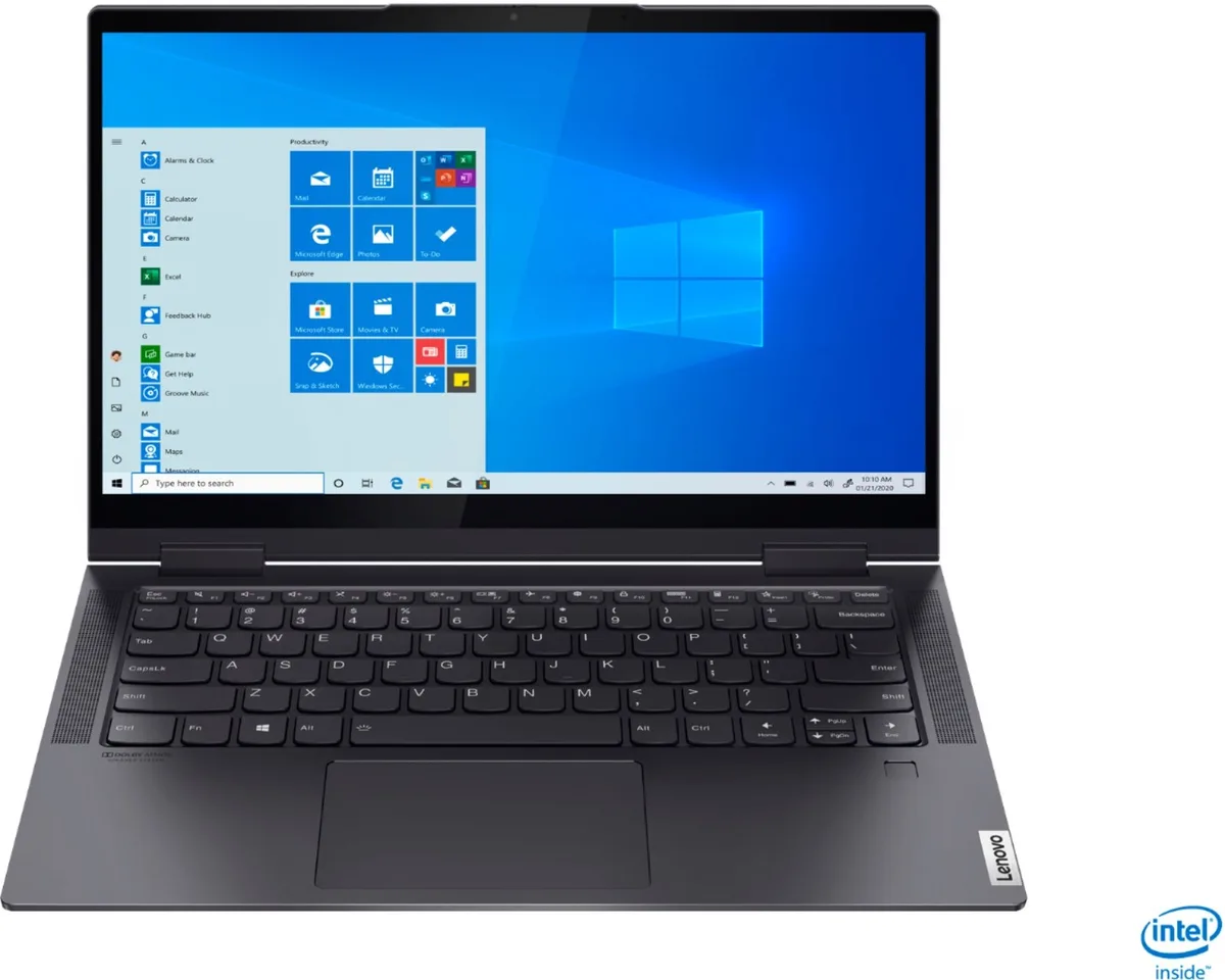 Slate grey 14 inch 2-in-1 laptop with 360 degree hinge