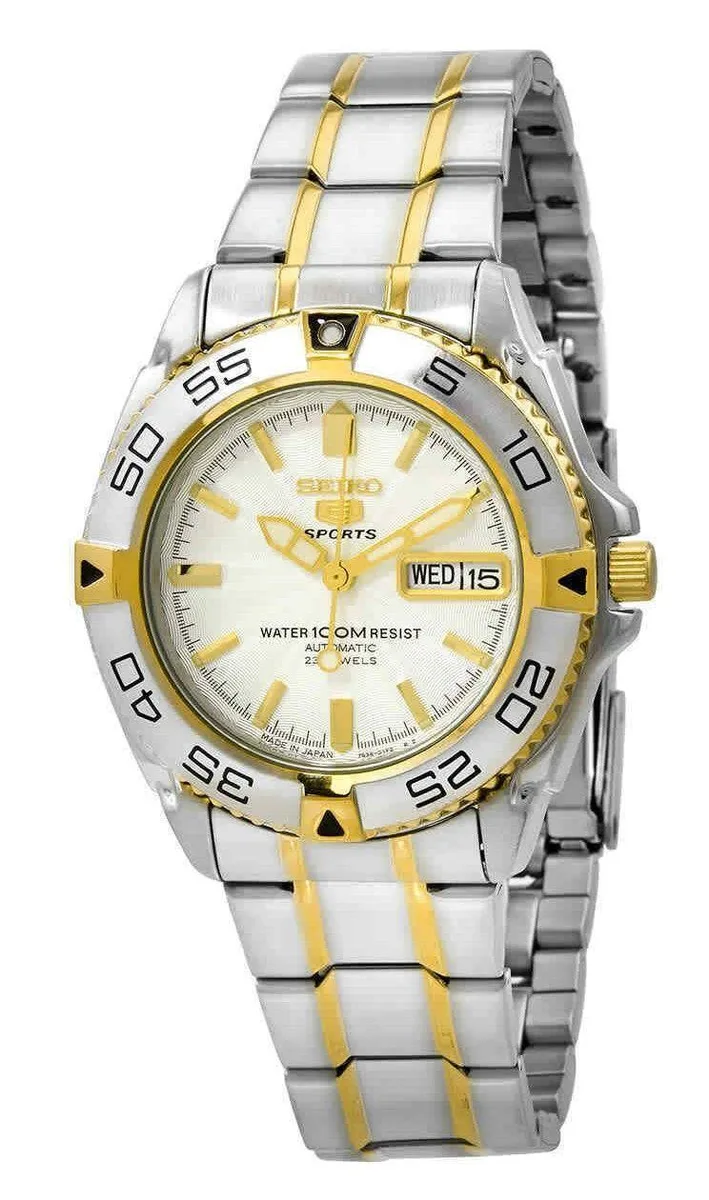 Seiko Seiko 5 Sports Automatic SNZB24J1 White Dial 39.00mm 100m Men's Watch — fotografia produsului