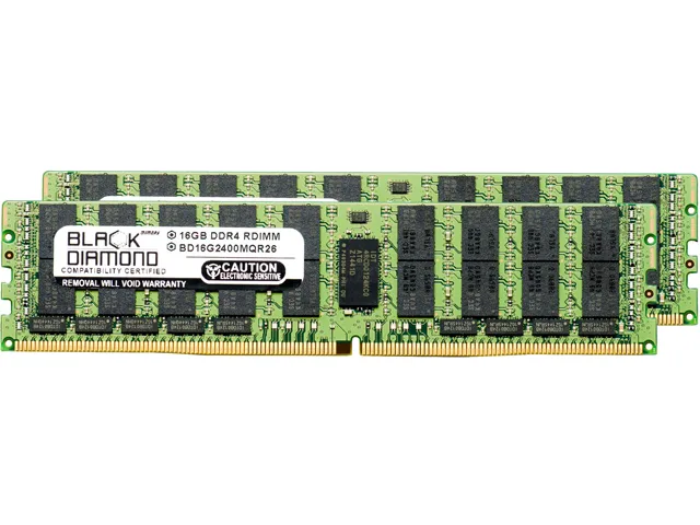 Black Diamond Memory Black Diamond Memory BD16GX22400MQR26 32GB (2x16GB) DDR4 2400 ECC Registered server RAM — foto del prodotto