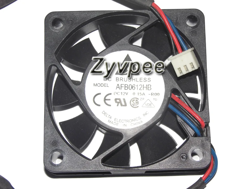 Zyvpee Zyvpee AFB0612HB 60×60×15 mm 12 V 0.15 A 3-wire 2 Ball case fan — foto produk