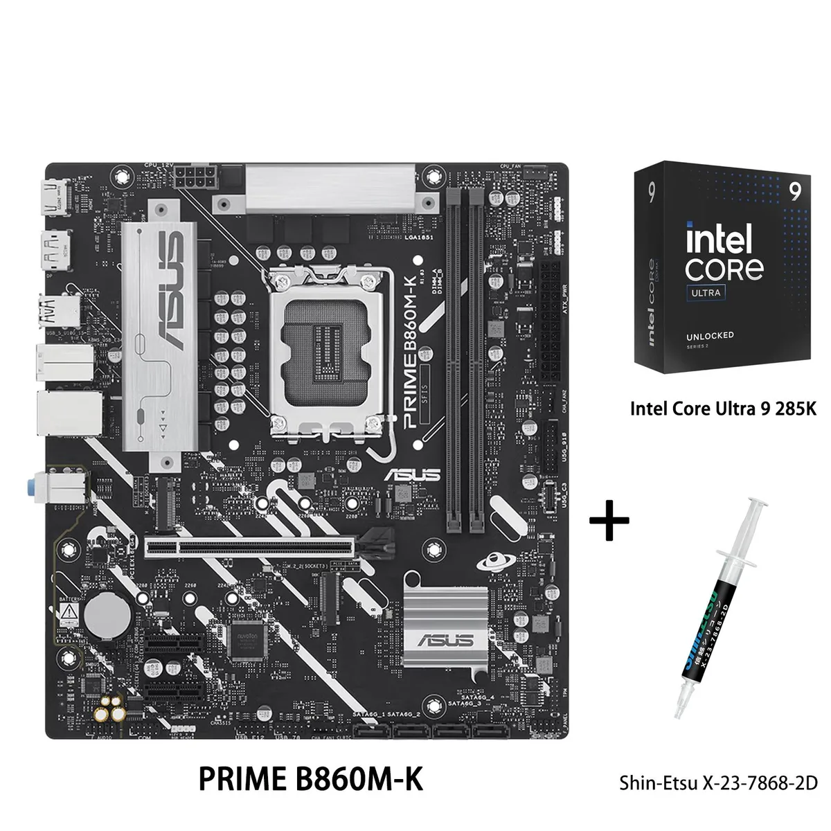ASUS ASUS PRIME B860M-K Motherboard & Intel Ultra 9 285K CPU Combo — product photo