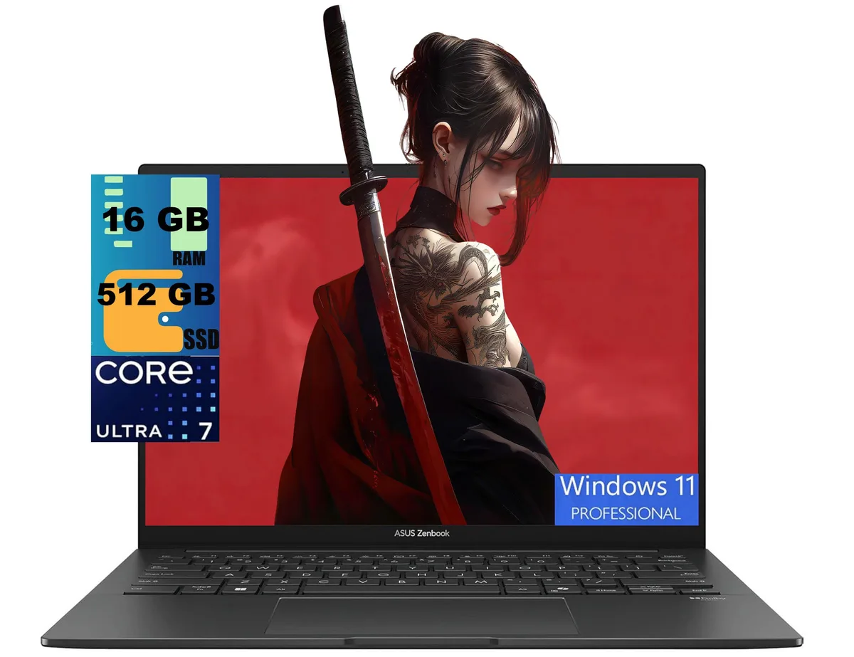 ASUS ASUS Zenbook 14 laptop Core Ultra 7 255H 16GB 512GB OLED touchscreen Windows 11 Pro — photo du produit
