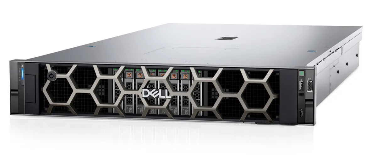 Silver 2U rack server chassis with front drive bays and GPU-ready interior